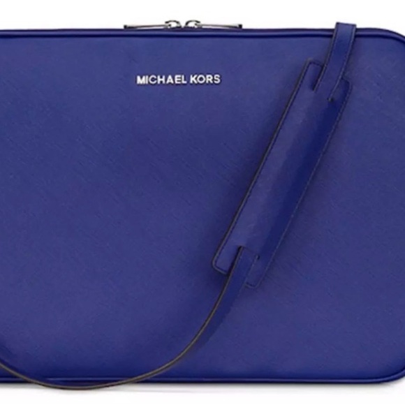 Michael Kors Handbags - Michael Kors Royal Blue Leather Laptop Crossbody
